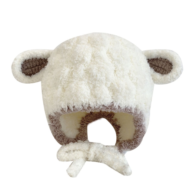Mũ Beanie Vải Bông Dày Mềm Mại Giữ Ấm Tai Dễ Thương Cho Bé