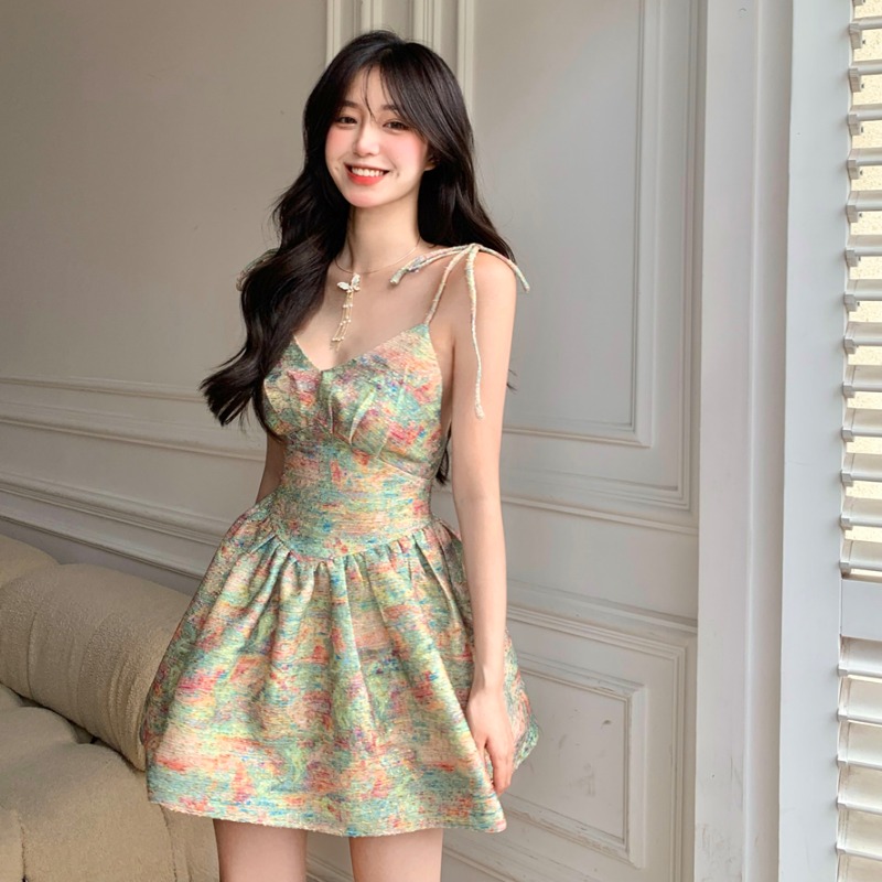 Đầm Dây Thời Trang Hè 2021 Phong Cách Retro Dành Cho Nữ | BigBuy360 - bigbuy360.vn