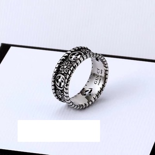 Phiên Bản Cao Độc Đáo Daisy Đôi G Rỗng Nhẫn Thép Titan Thời Trang Tinh Tế Thép Không Gỉ Nam Nữ Phong Cách Nhẫn Trang Sức