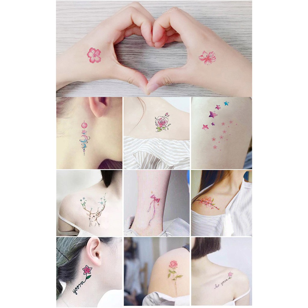 Set 30 Miếng Dán Hình Xăm Nước Dán Tatoo Xăm Tạm Thời