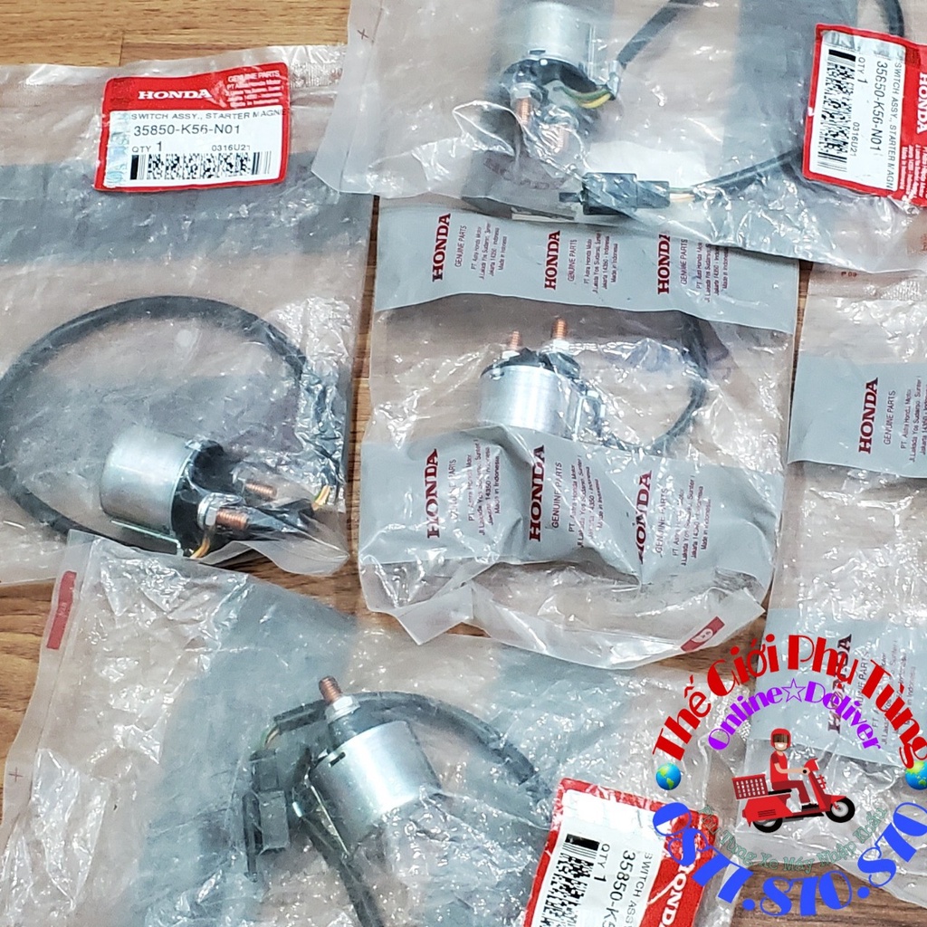 Rơ le đề, cóc đề tròn Sonic/ Winner zin Honda Indonesia - 35850-K56-N01