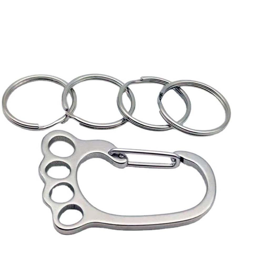 LANFY Giá Đỡ Chìa Khóa Bằng Kim Loại Siêu Bền Kèm 4 Móc Khóa Tiện Dụng