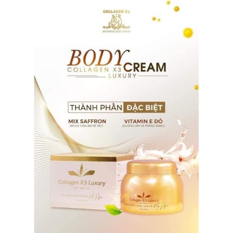 Body dưỡng trắng da Collagen X3 Luxury Đông Anh 250gram - Hàng chính hãng | BigBuy360 - bigbuy360.vn