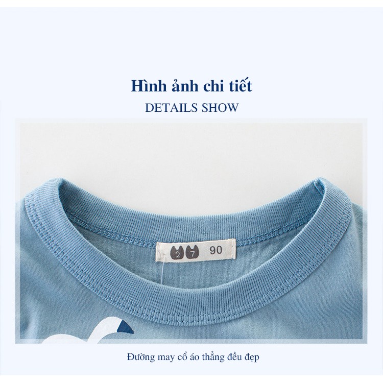 Áo bé trai 27KIDS áo thun cho bé in hình GẤU CUTE ngộ nghĩnh chất cotton hàng xuất Âu Mỹ