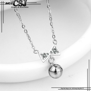 Dây chuyền inox nữ CSJ kiểu hình nơ không đen vĩnh viễn