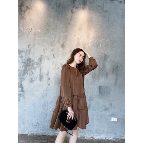 Váy bầu cao cấpchất lụa Nhật siêu đẹp, sang chảnh vô cùngfree size 43~68kg VB46