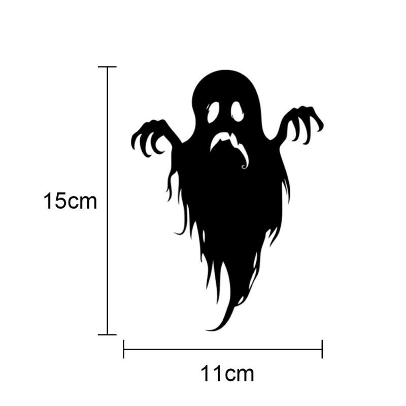 (Meteorite) Đề Can Dán Tường / Cửa Sổ Tự Dính Hình Đầu Bí Ngô / Đầu Ma Quỷ Kinh Dị Trang Trí Halloween