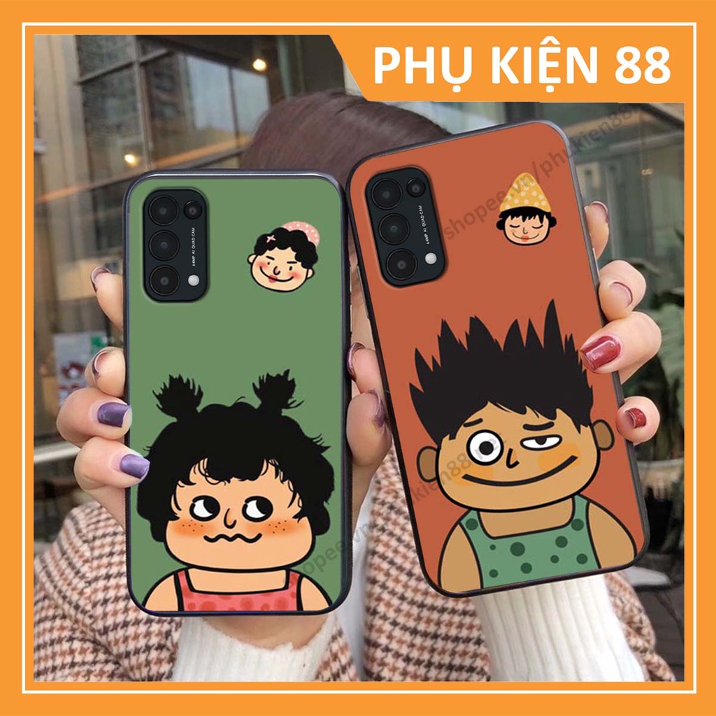 Ốp lưng Oppo Reno5 4G / Reno5 5G / Reno 5 ốp điện thoại LineBear, bé tóc xù, hoa siêu đẹp