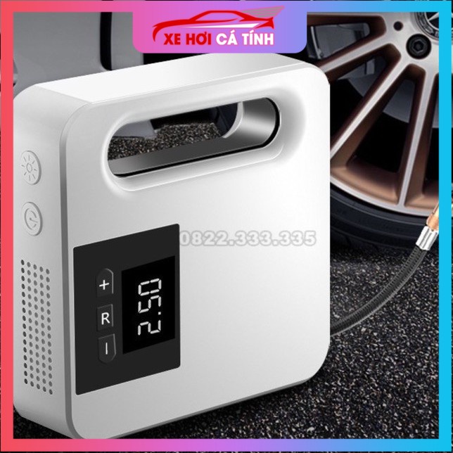 Phụ kiện ô tô Bơm lốp xe điện tự động ngắt khi bơm đầy, điện áp 12V Xe Ô Tô. Bơm Không Khí Mini Máy Bơm Hơi Lốp Xe Tự Độ