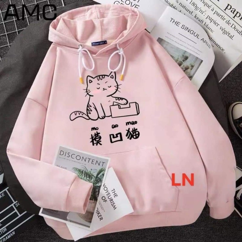 Áo hoodie mèo mo