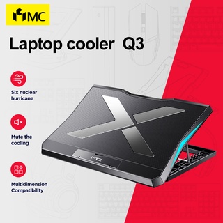 Quạt tản nhiệt Mc Q3 hai cổng usb có đèn Rgb cho laptop / máy tính bảng 15.6-inch