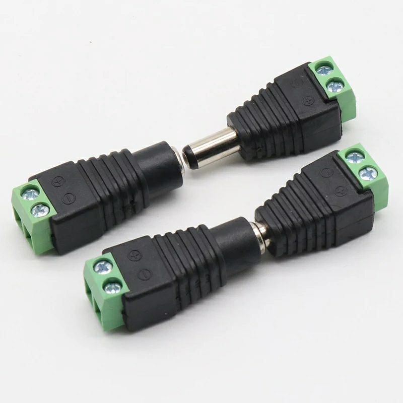 Jack nối Nguồn DC 5.5x2.1mm Đực / Cái - Cổng Domino 2P - Hàng loại Tốt