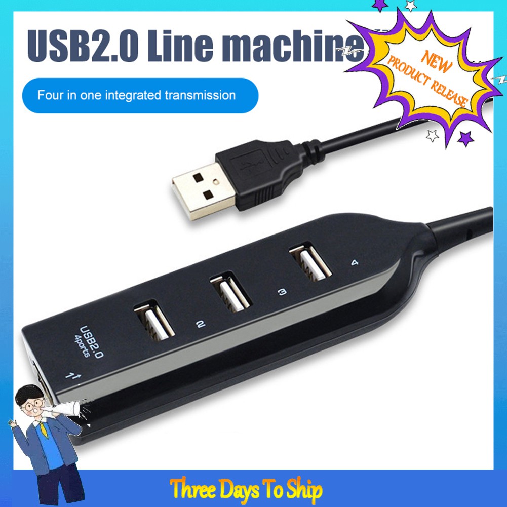 Bộ chia 4 cổng Usb 2.0 nhỏ gọn tiện lợi thích hợp cho Laptop Macbook