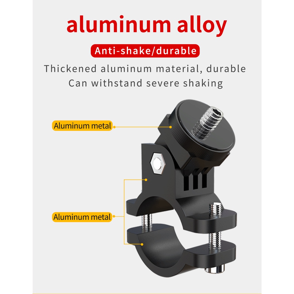 Giá đỡ máy ảnh 1 / 4 '' XT-XINTE bằng hợp kim nhôm chất lượng gắn tay lái xe đạp / mô tô