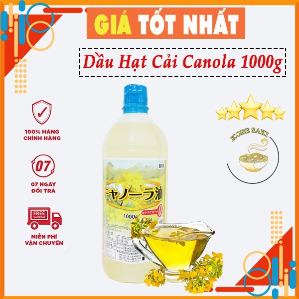 Chai Dầu Hạt Cải Canola 1000g