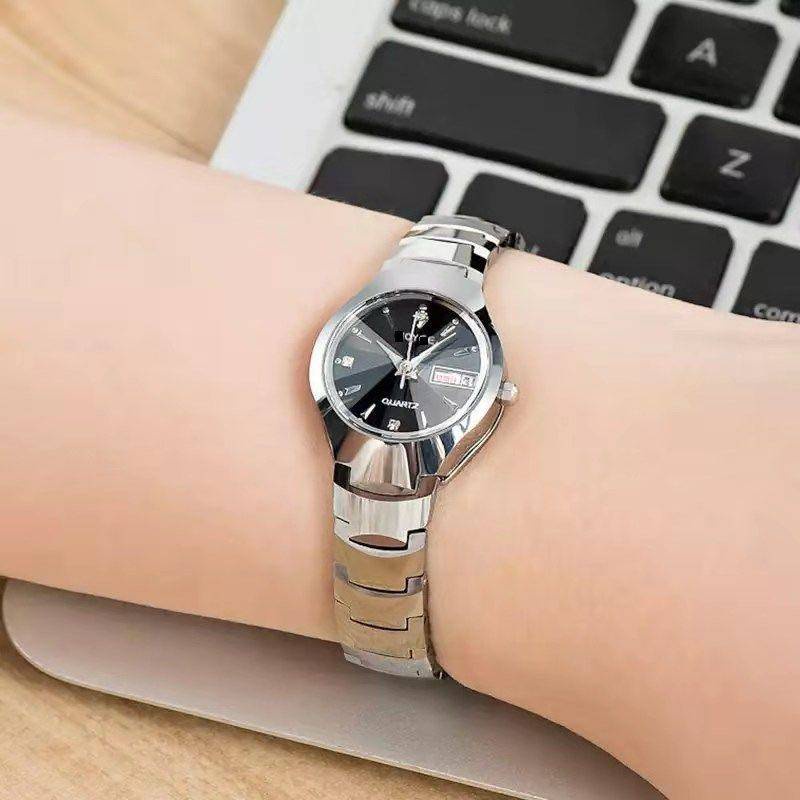 Swiss Chính Hãng Toàn Bộ - Đồng Hồ Cơ Tự Động Chống Thấm Nước Ánh Sáng Ban Đêm - Thép Nghiêng Nhẹ Màu Đỏ Thời Trang Cho Nữ