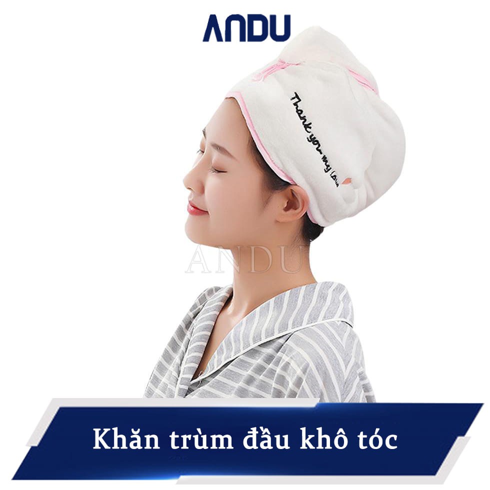 Khăn Lau Tóc Trùm Đầu Siêu Thấm, Khăn Lau Thấm Hút Thần Thánh