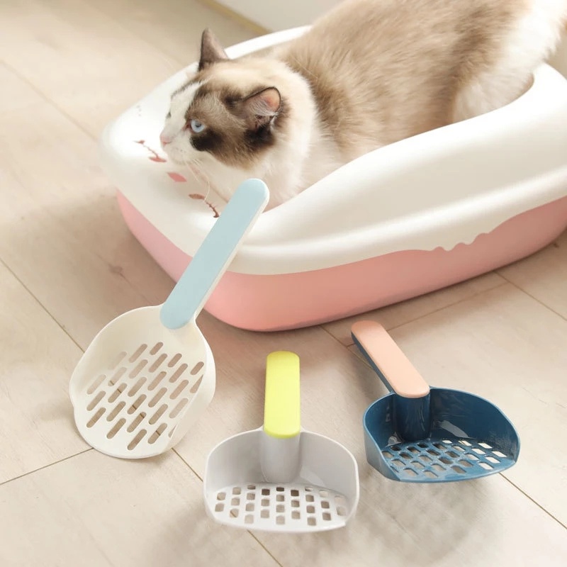 Xẻng Dọn Dẹp Chất Liệu Dày Dặn Với Tay Cầm Dài Tiện Dụng Cho Mèo Cưng
