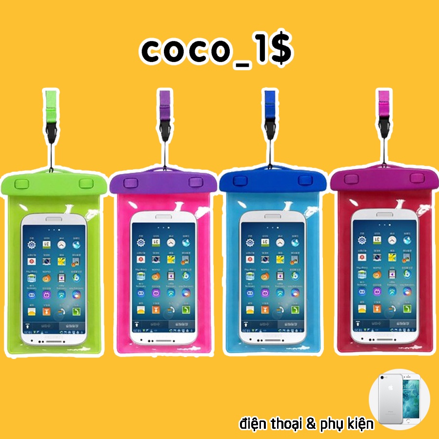 [COCO1$] Túi Đựng Điện Thoại Chống Nước Màu Sắc Đa Dạng