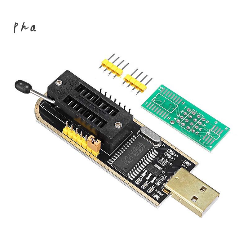 Usb Lập Trình Ch341A + Kẹp Soic8 + Đầu Nối 1.8v + Bộ Chuyển Đổi Soic8