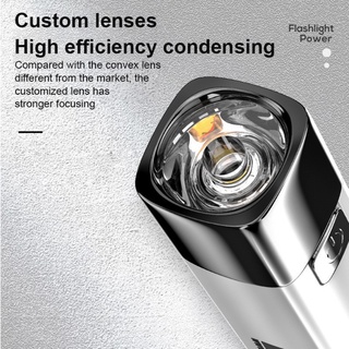 Ready 2 in 1 Super Bright LED Flashlight  USB Rechargeable Torch Light Mini Waterproof Flashlight Outdoor Cycling Camping smar