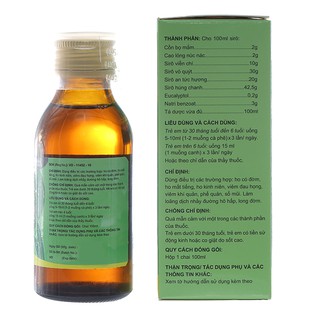 Siro Eugica chai 100ml - siro ho Eugica cvspharmacy
