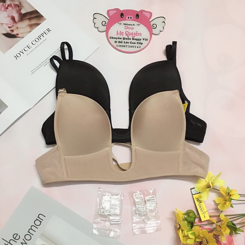 Áo lót nữ thiết kế chữ U sexy cho phái đẹp, mút 1.5cm không gọng nâng đỡ vòng 1 siêu đỉnh