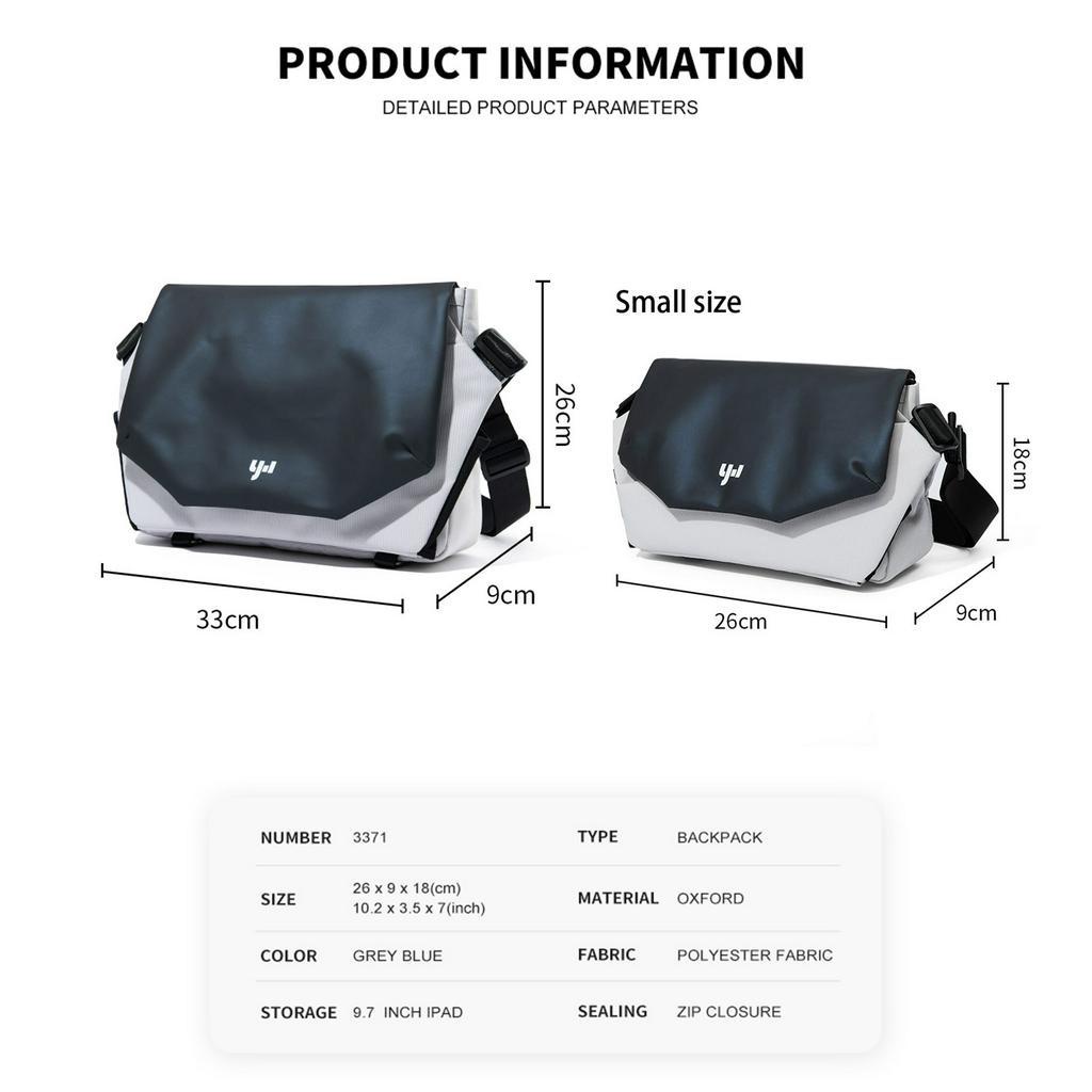 MOYYI Túi Đeo Chéo Bằng Vải Oxford Chống Nước Sức Chứa Lớn Thời Trang Dành Cho Nam