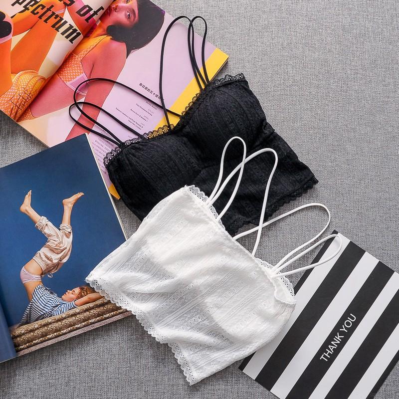 Áo ống phối ren hoa thiết kế trễ vai quyến rũ | BigBuy360 - bigbuy360.vn