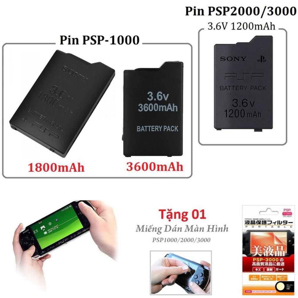 ⚡️GIÁ TỐT⚡️ Pin Sony PSP Playstation Portable Cho PSP1000 & PSP2000/3000 + Tặng Miếng Dán Màn Hình