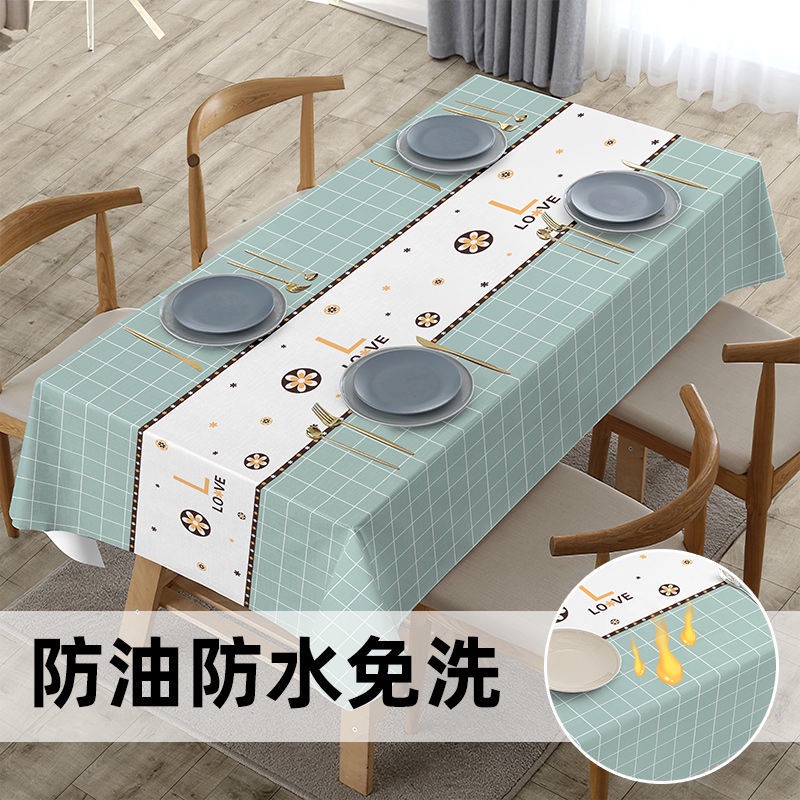 Khăn Trải Bàn Hình Chữ Nhật Bằng PVC Chống Thấm Nước/Dầu/Bỏng Dùng Một Lần Tiện Dụng