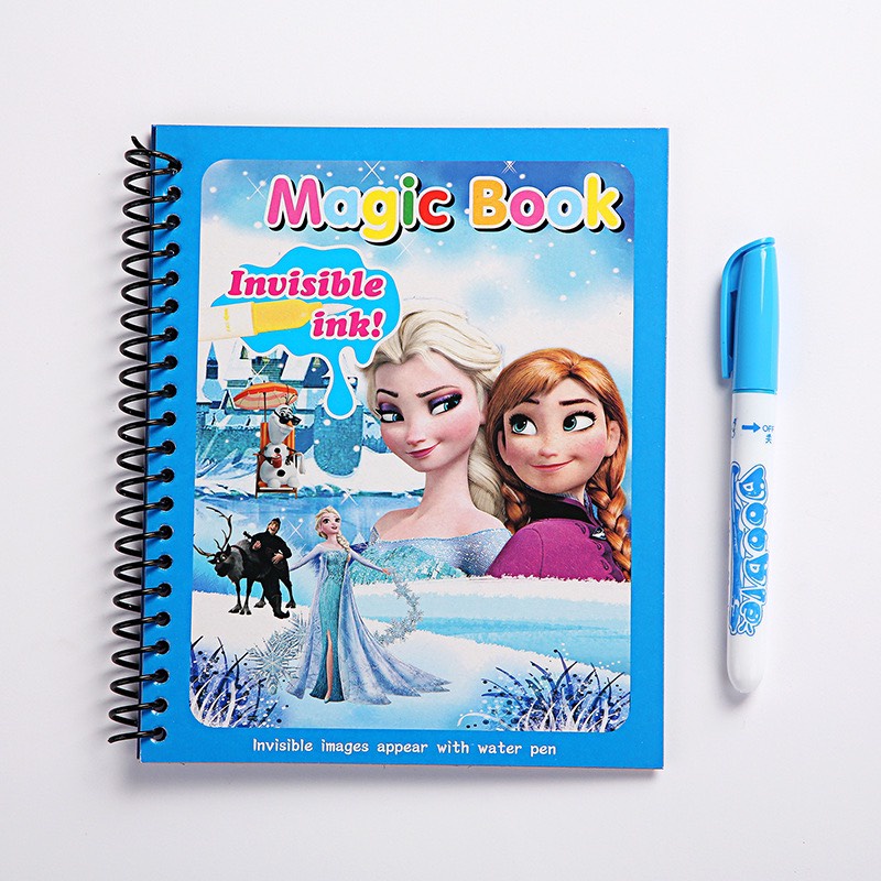 Đồ chơi magic book sách tô màu nước ma thuật, thần kỳ sử dụng nhiều lần, nhiều chủ đề cho bé