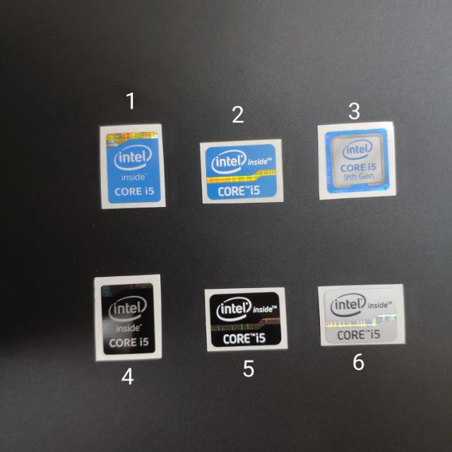 Logo Intel CORE i5 dán trang trí máy tính, laptop