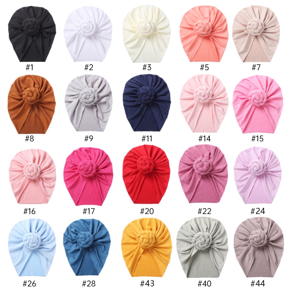 1 Mũ Beanie Cotton Mềm Mại Màu Trơn Thời Trang Thu Đông Cho Bé