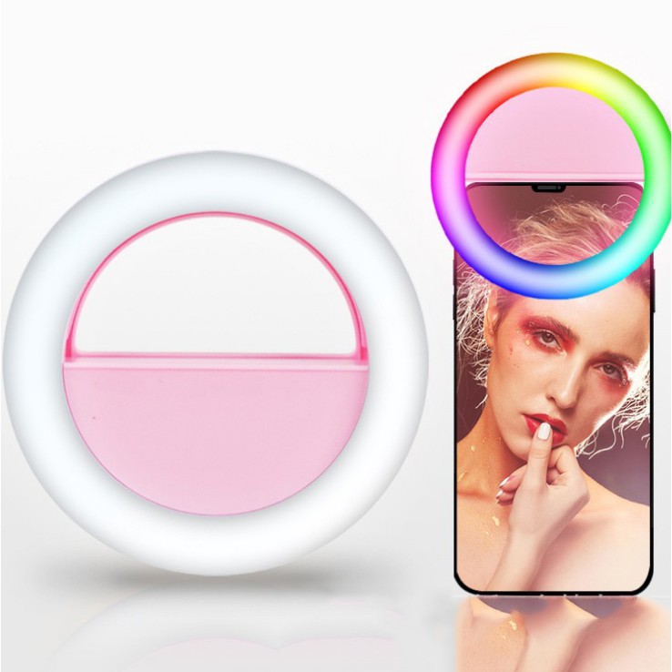 Đèn Chụp Ảnh Quay Video Tự Sướng 9 Màu RGB -  Đèn Selfie Làm Tiktok Video Cực Xinh Hot 2023 MIGU.VN