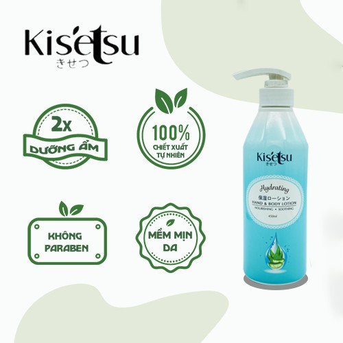 Sữa Dưỡng Thể Tái Tạo &amp; Sáng Da Kisetsu Cấp Ẩm - Hương Nha Đam - Chai 450ml