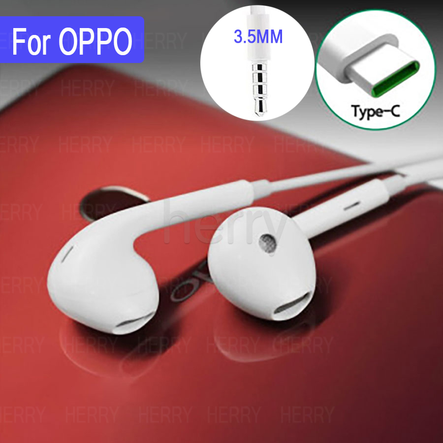 Tai nghe Android Oppo 135 133 3,5mm Loại C Micrô trong tai Tai nghe có dây Tai nghe Micrô cài tai nghe