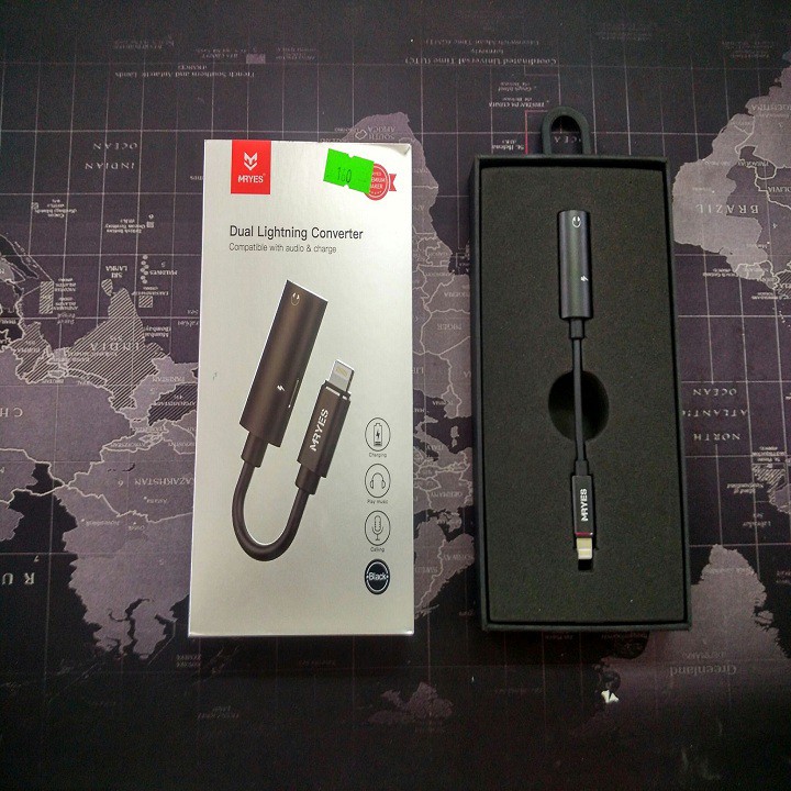 Jack chuyển đổi 2 cổng MRYES hỗ trợ míc đàm thoại vừa nghe vừa sạc