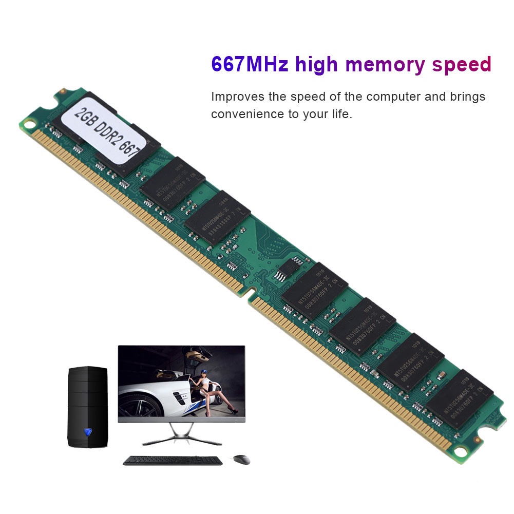 Bộ Nhớ Ram Ddr2 2g 667mhz Pc2-5300