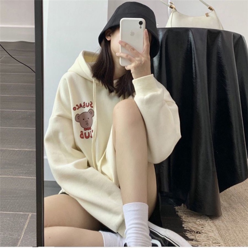 NRVP Áo Hoodie Dáng Rộng Thời Trang Hàn Quốc 2022 Dành Cho Nữ