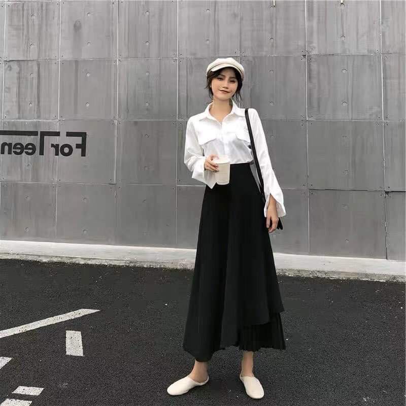 [ Mã WASTAPR giảm 10K đơn 50K] Chân váy dập li một bên HSU1 | BigBuy360 - bigbuy360.vn