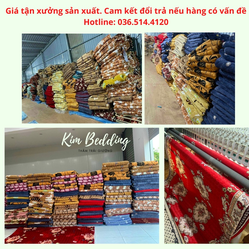 Thảm trải giường lông cừu nỉ nhung êm ấm đủ cỡ KimBedding