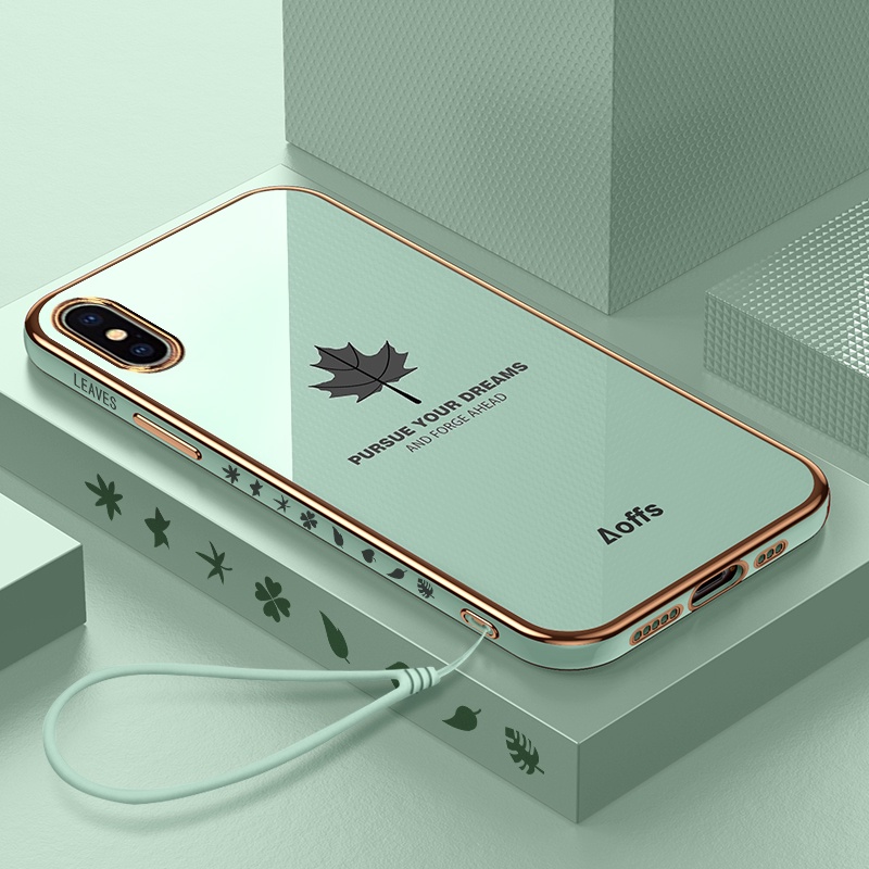 Ốp Điện Thoại Mềm In Hình Lá Phong Cho iPhone X XR XS Max 6 6s 7 8 SE 2020 6 Plus 7 Plus 8 Plus 6s Plus