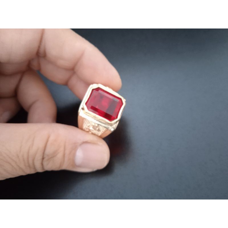 Nhẫn Long Châu đồng thau nguyên chất đính đá 2 con Rồng.