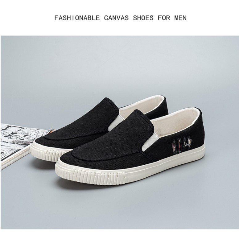 Slip on nam LEYO - Giày lười vải nam "te tua" - Vải thô 3 màu đen, be và vàng - Mã SP A1107 | BigBuy360 - bigbuy360.vn