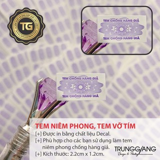 Tem vỡ dán niêm phong tím