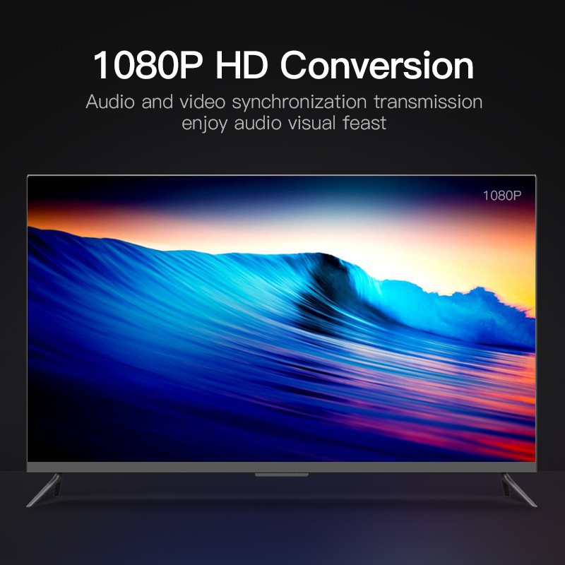 Cáp chuyển VGA to HDMI Vention ACNBB hỗ trợ nguồn và audio Hàng Chính Hãng