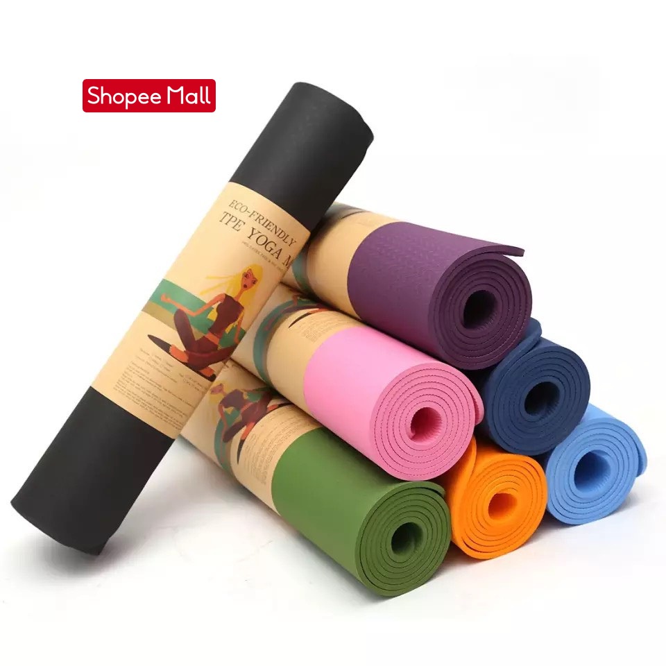 Thảm Tập Yoga 2 Lớp + Gạch + Bao Đựng + Dây Buộc miDoctor (màu ngẫu nhiên)