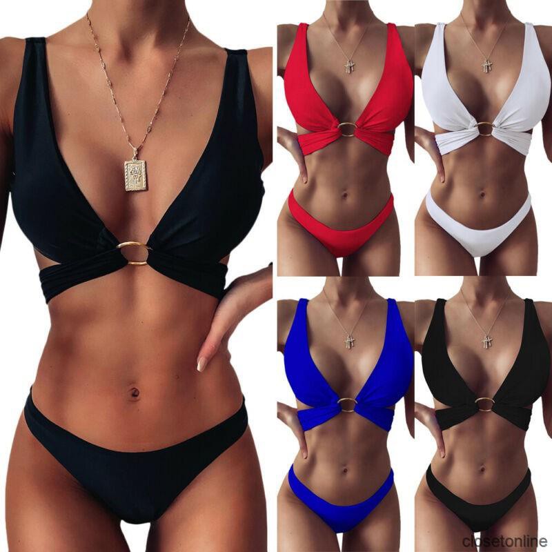 Sexy Bikini 2 mảnh Phối Dây Có Đệm Mút Gợi Cảm Thời Trang | BigBuy360 - bigbuy360.vn