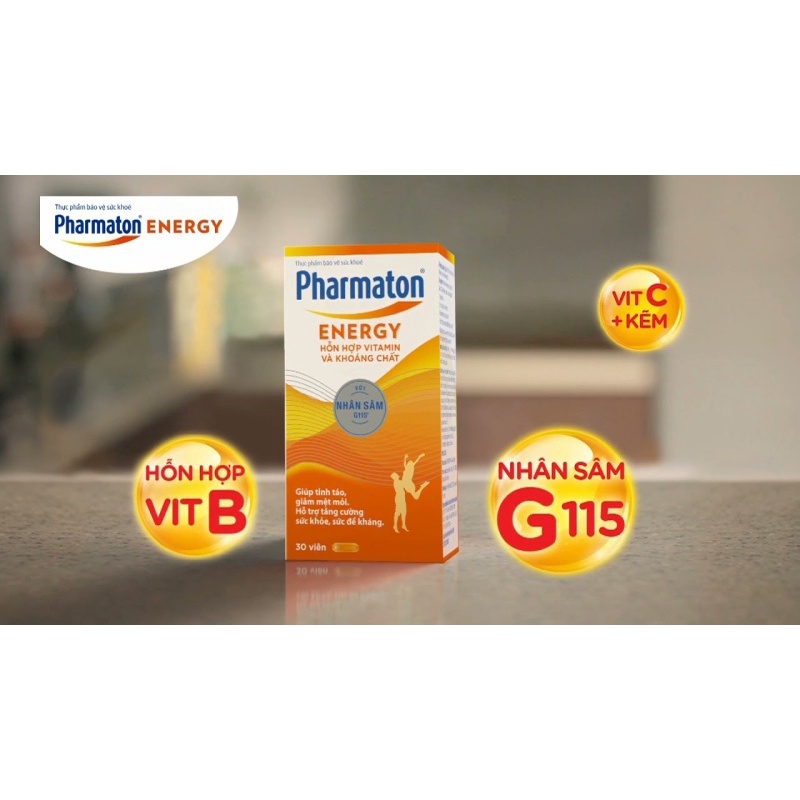 Viên Uống Bổ Sung Năng Lượng Pharmaton Giảm Căng Thẳng, Tăng Cường Sức Đề Kháng Hộp 30 Viên